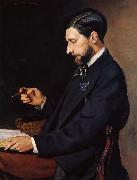 Frederic Bazille Portrait of Edmond Maitre painting